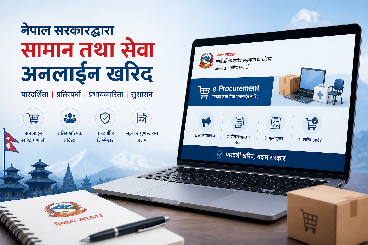 सरकारले अब वस्तु तथा सेवा सोझै अनलाइनबाट खरिद गर्न सक्ने